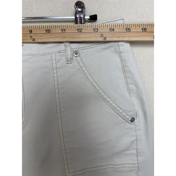 LOFT Size 6 28 Cream Natural The Girlfriend Denim Jeans Utility Classic Autumn - Picture 6 of 14